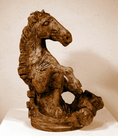 Koňská kašna, návrh-patinovaná sádra, 2006 Koňská kašna, návrh-patinovaná sádra, 2006