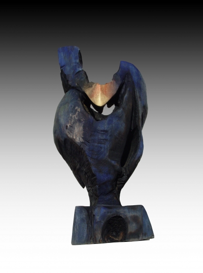 Modry portugal, polychromované dřevo, 70 cm Modry portugal, polychromované dřevo, 70 cm