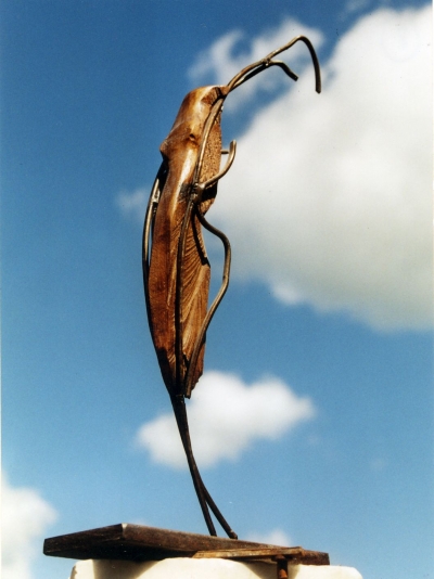 Nebeská, dřevo a kov, 20 cm Nebeská, dřevo a kov, 20 cm