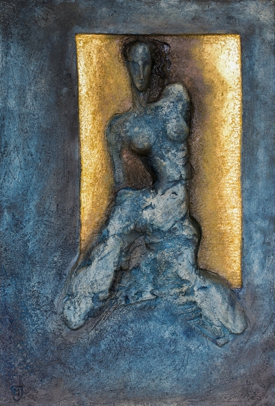 z cyklu SOCHAŘŮV SKICÁK, polychromovaný šamot, 50 cm z cyklu SOCHAŘŮV SKICÁK, polychromovaný šamot, 50 cm