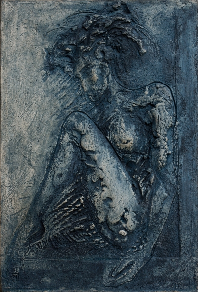 z cyklu SOCHAŘŮV SKICÁK, polychromovaný šamot, 50 cm z cyklu SOCHAŘŮV SKICÁK, polychromovaný šamot, 50 cm