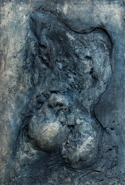 z cyklu SOCHAŘŮV SKICÁK, polychromovaný šamot, 50 cm z cyklu SOCHAŘŮV SKICÁK, polychromovaný šamot, 50 cm