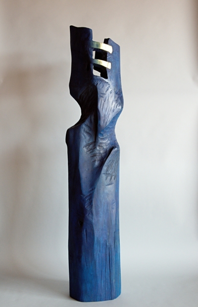 Šaty ženy sochařovy, polychromované dřevo, 150 cm Šaty ženy sochařovy